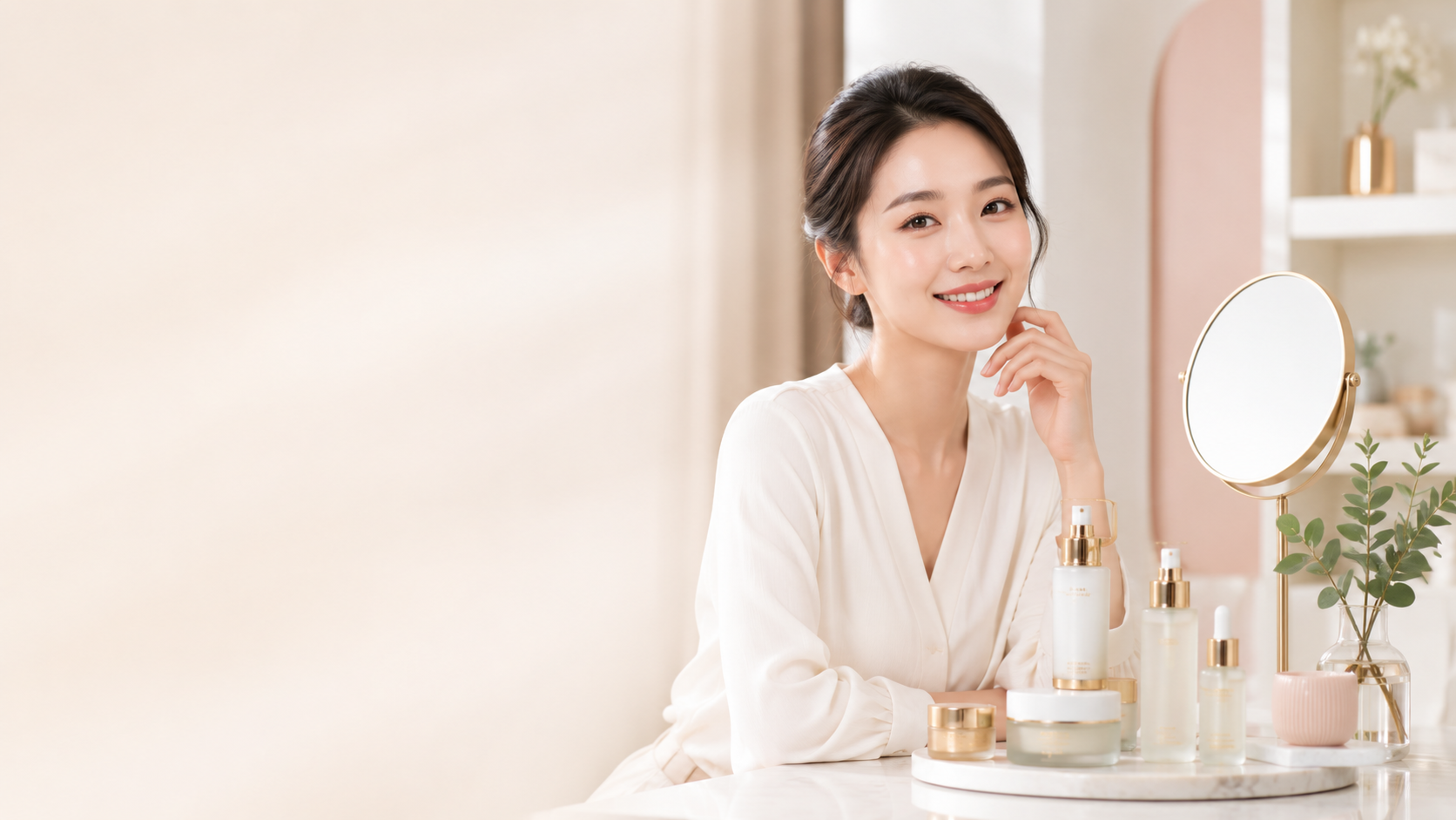 Bloomlife 美容顧問協助進行免費肌膚評估與保養建議